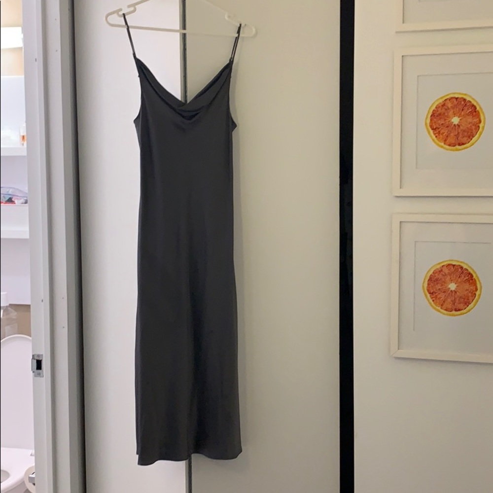 Grey slip dress